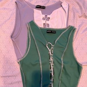 2 shein crop tops for sale together